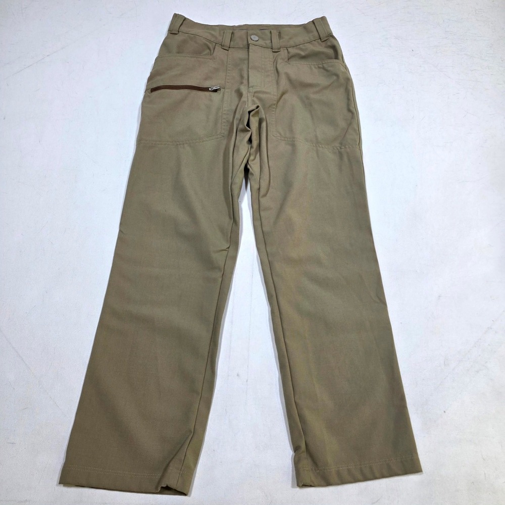 Icebreaker Merino Pants Mens 28 Khaki Brown Wool Blend Hiking Outdoor Trousers